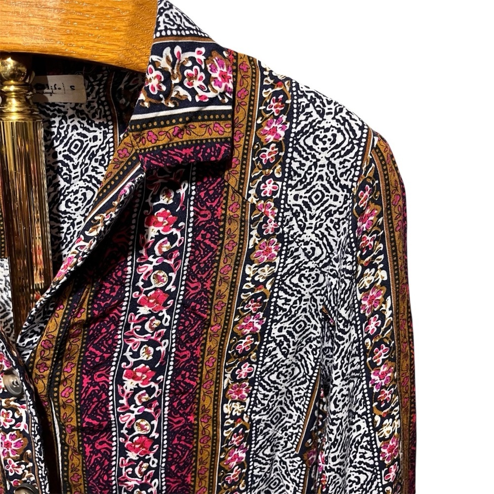 Natural Life Ansley Button Down Mixed Print Shirt Dress Small - Picture 4 of 11